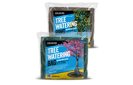 packages of IKE'S Tree Watering bags and rings