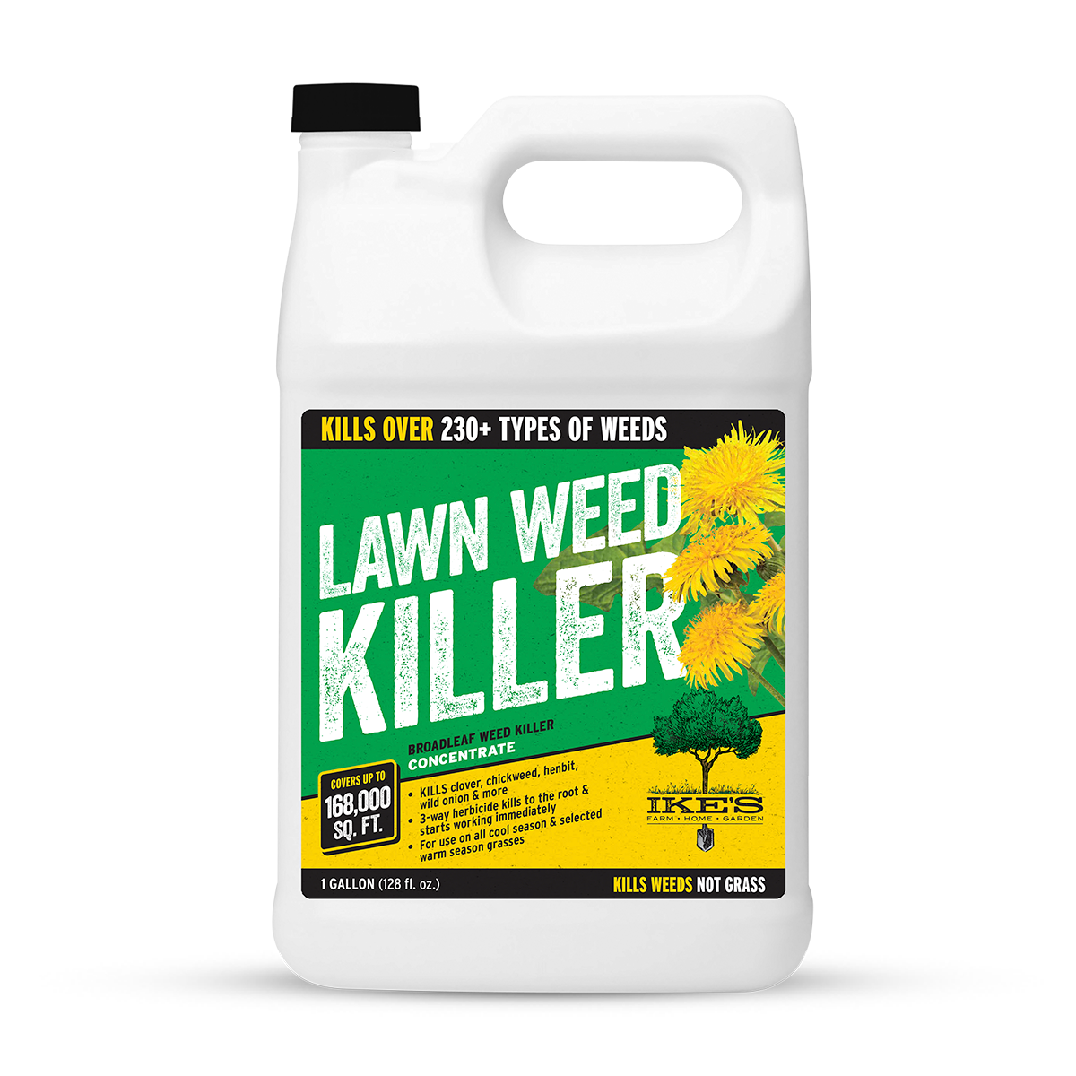 container of IKE'S Lawn Weed Killer concentrate