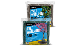 packages of IKE'S Tree Watering bags and rings
